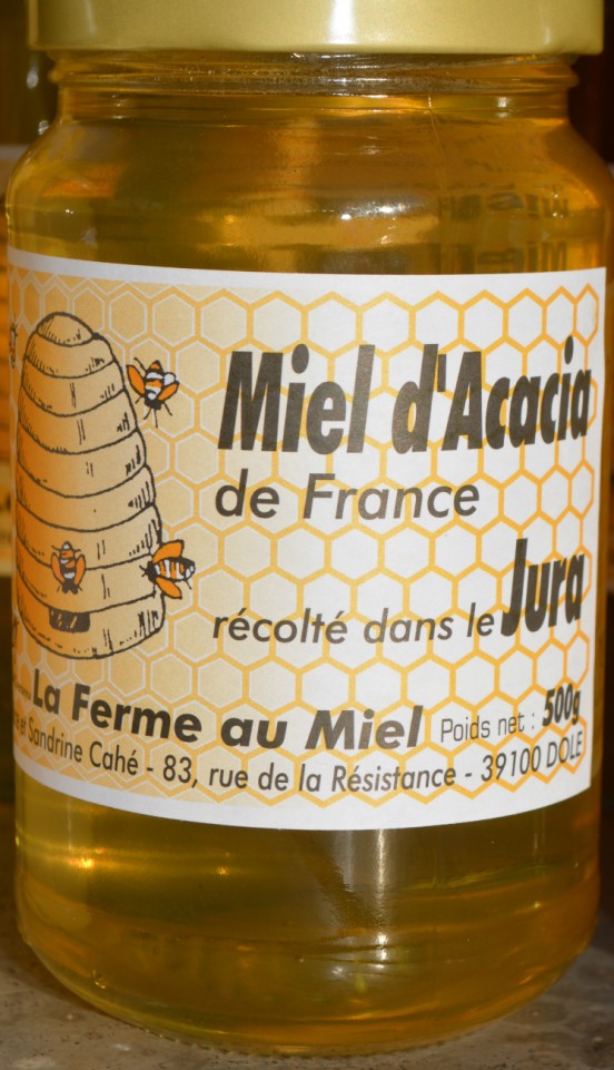 Miel d'acacia du Jura - Pot de miel d'acacia la Ferme au Miel