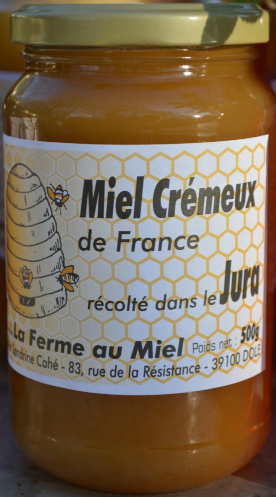 Miel crémeux du Jura - pot de miel La Ferme au Miel