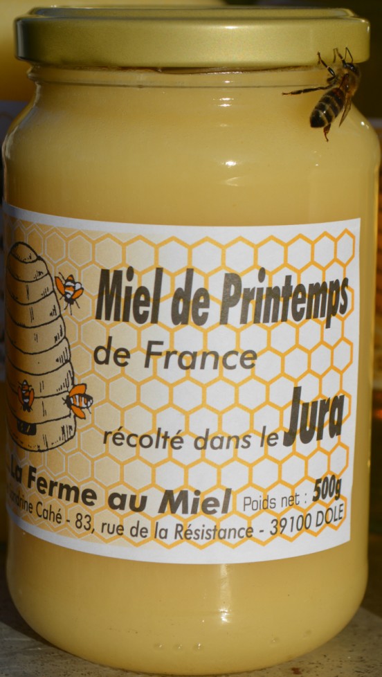 Miel de printemps du Jura - pot de miel La Ferme au Miel
