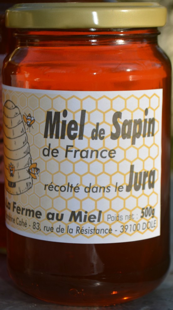 Miel de sapin du Jura - pot de miel - La Ferme au Miel